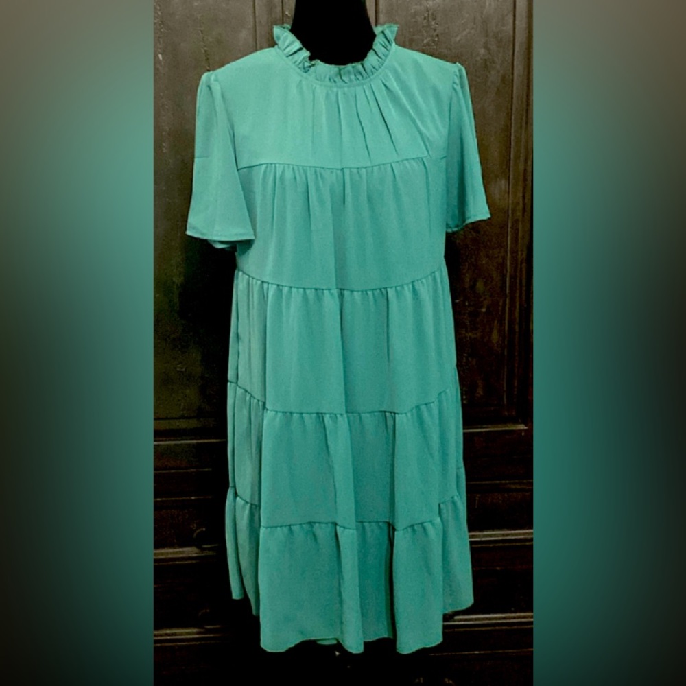 Shein Green Lined dress - Size Large